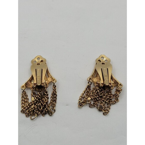 Kramer Clip on Bell with Dangles Earrings Vintage - Picture 7 of 10